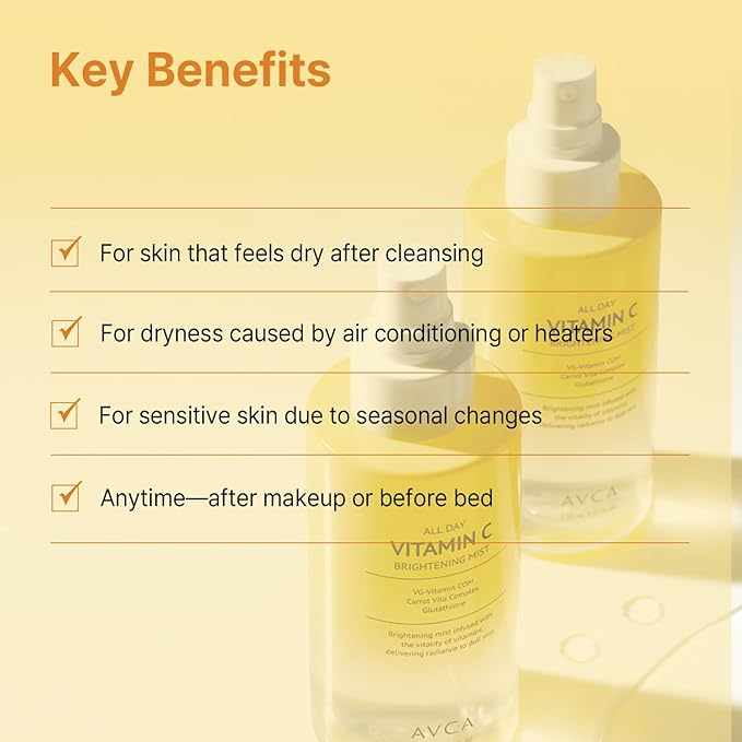 AVCA Vitamin C Face Mist – Hydrating & Brightening Spray for Glowing Skin (5.07oz)-GlimoraGlow