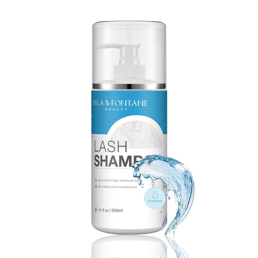 Isla & Fontane Lash Shampoo Bulk – Multi-Scent Series – 17 fl oz / 500ml | Gentle Eyelash Cleanser for Lash Extensions | Non-Irritating | Professional Lash Bath Foam For Salon And Home Use (Unscented)-GlimoraGlow