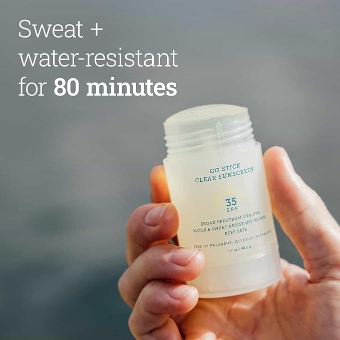 Oars + Alps Go Stick Clear SPF 35 Face Sunscreen, Skin Care Infused with Vitamin E and Antioxidants, Water and Sweat Resistant, TSA Friendly, 1.7 Oz, 1 Pack-GlimoraGlow