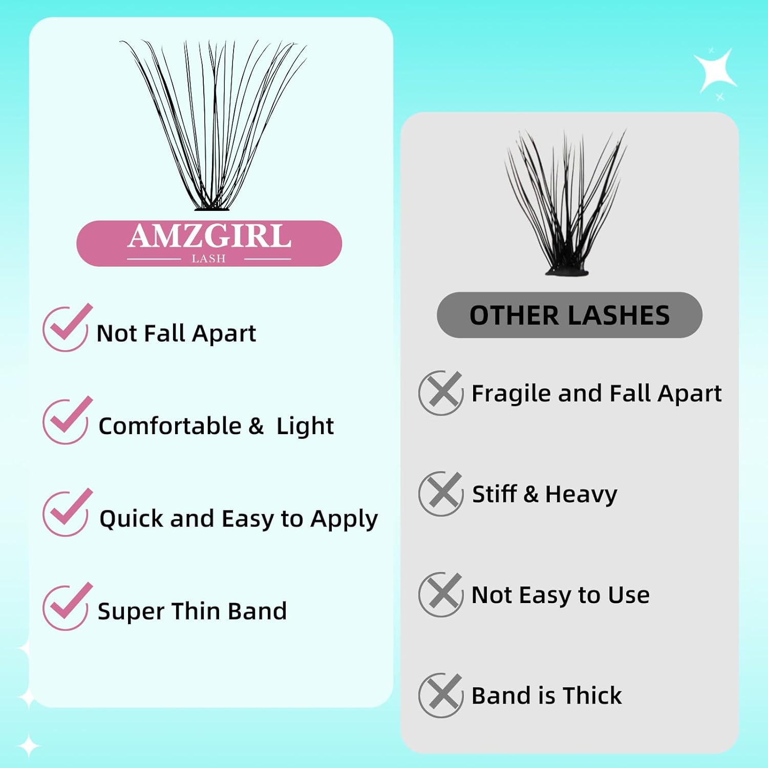 Lash Clusters Wispy 280PCS Eyelash Extension 30D Cluster Lashes Individual Lashes DIY Lash Extension Natural Look Cluster Eyelash Extensions Soft False Eyelashes at Home for Beginners(16mm)-GlimoraGlow