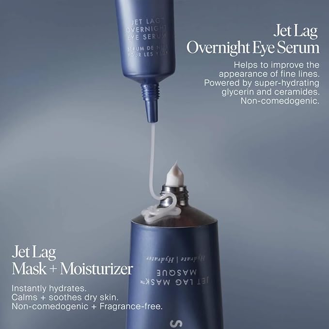 Summer Fridays Jet Lag Mask Mini - Hydrating Face Moisturizer + Mask - Enriched with Hyaluronic Acid, Niacinamide, Glycerin + Antioxidants Helps Nourish Skin for a Renewed + Radiant Complexion (1 Oz)-GlimoraGlow
