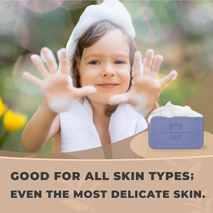 One With Nature Dead Sea Salt Lavender Soap 7oz 3-Pack – Soothing and Exfoliating Soap Bar with Dead Sea Minerals for Face & Body, for Men & Women-GlimoraGlow