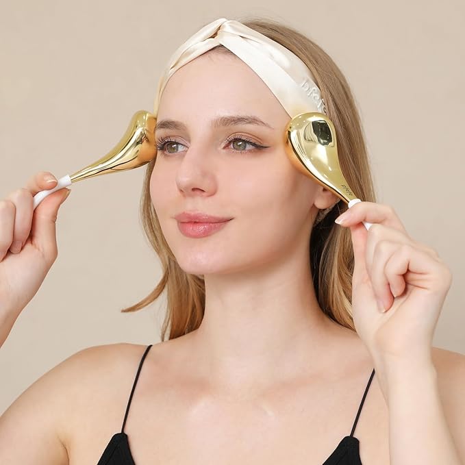 Cryo Sticks for Face, Ice Globes Cryo Globes for Facials, Esthetician Supplies Gifts, Unbreakable Stainless Steel Ice Roller Cooling Spa Balls with Storage Case-GlimoraGlow