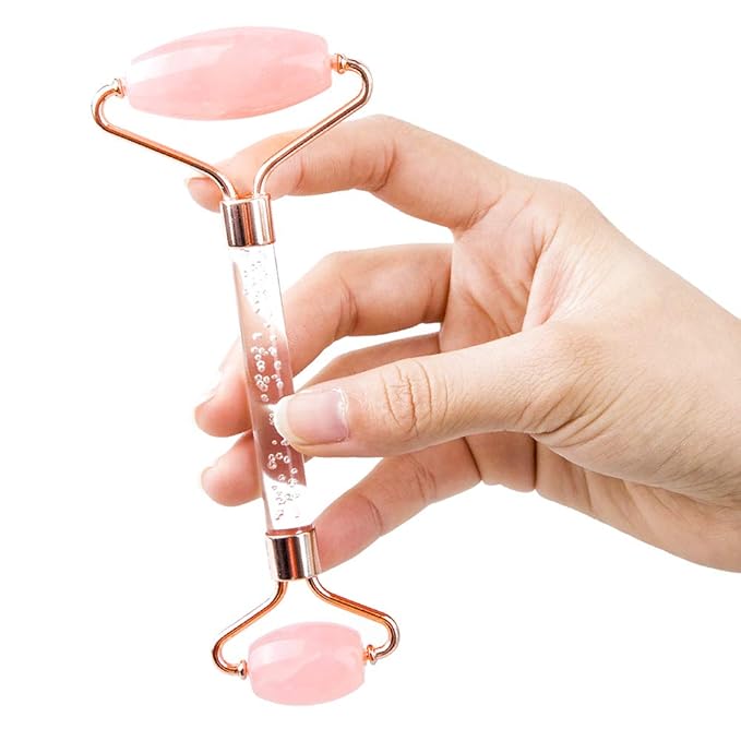 Jade Roller and Gua Sha Set - Facial Body Eyes Neck Massager Tool for Beautiful Skin Detox - Reduce Wrinkles Aging -（Southern Jade）-GlimoraGlow