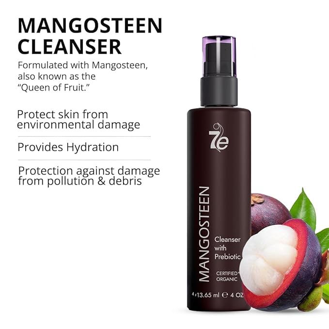 7E Wellness Mangosteen Face Cleanser 4oz, Antioxidant Rich Cleanser Face Wash with Xanthones, Cleanses, Brightens, Protects Skin, Suitable for All Skin Types, Natural Ingredients, Daily Use-GlimoraGlow