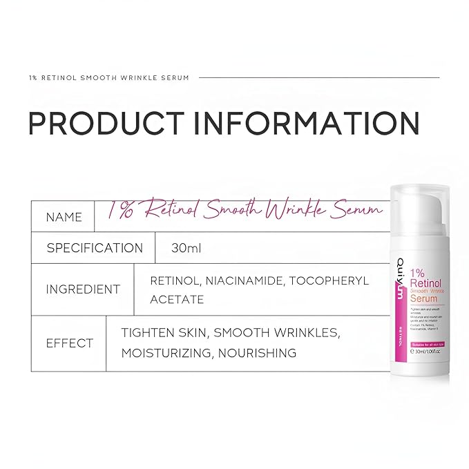 1% Retinol Serum for Face, Facial Serums for Anti Aging with Retinol, Niacinamide & Vitamin E for Fine Lines, Wrinkles & Dark Spots, Daily Skincare to Smooth & Firm Skin, 1.06 fl. oz, Pack of 2-GlimoraGlow