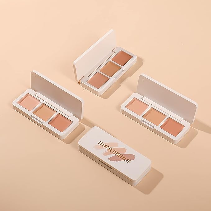 IFiona Tricolor Concealer to Cover Spots,Stains,Acne,Freckles and Brighten Skin Color Concealer Palette-GlimoraGlow