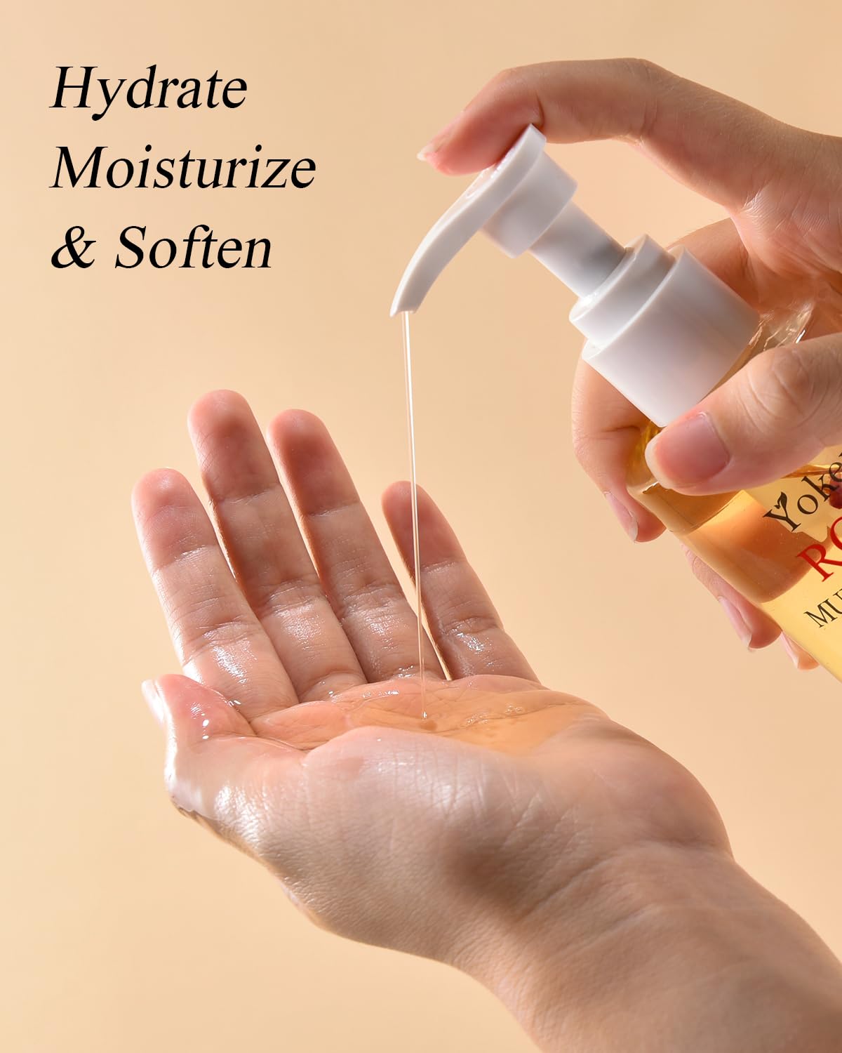 Yoken Multi-Used Body Oil For Skin,Face,Hair and Nails,Multi Purpose Organic oil With Rose Petals,Vitamin E & Almond Oil Nourishing & Hydrating,Body Oil for Moisture & Skin After Bath Oil,8 Fl Oz-GlimoraGlow