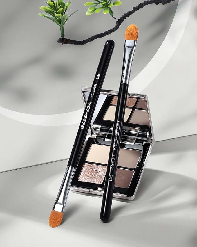 Concealer Brushes, EIGSHOW Eyeshadow Primer Brush for Concealer, Blending, Eyeshadow - Professional Tools for Applying Cream, Liquid Shadows and Eye Primer Base (E828 2piece)-GlimoraGlow