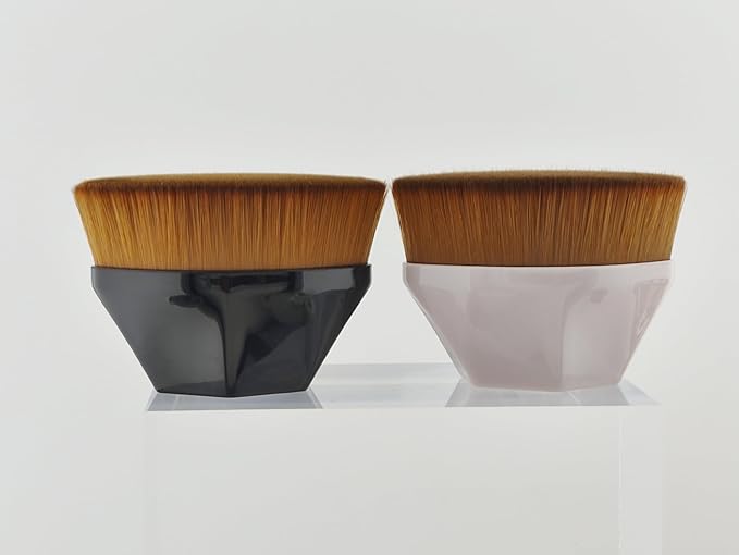 Foundation Makeup Brush Fast Flawless Application Blusher Liquid Cream Powder Cosmetic Body Blending Tool, Pink-GlimoraGlow