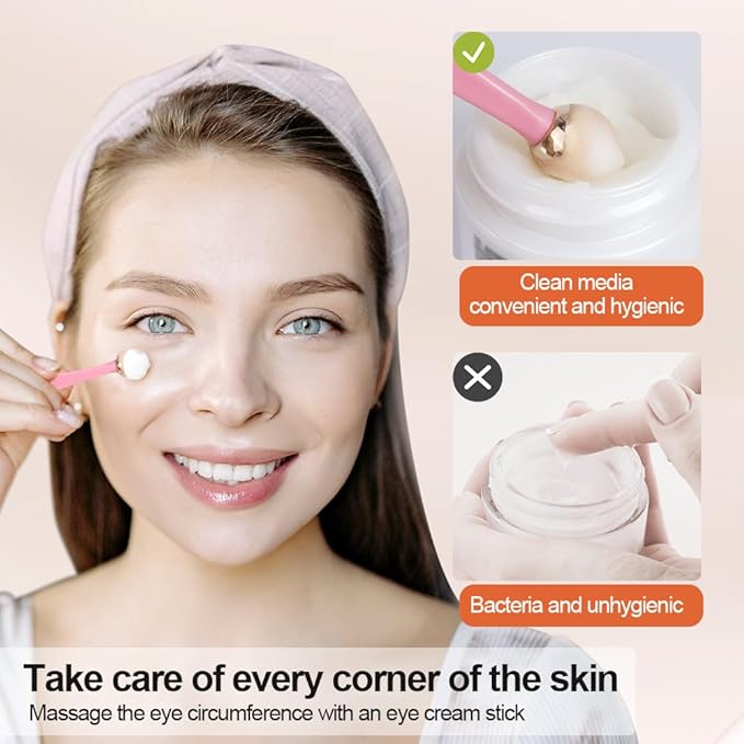 3D Face Roller Metal Facial Massager Face Sculpting Gua Sha Massage Tool for Eye Skin Care Reducing Puffiness Anti-Wrinkle for Women Girl Gift Set(Rose Gold)-GlimoraGlow