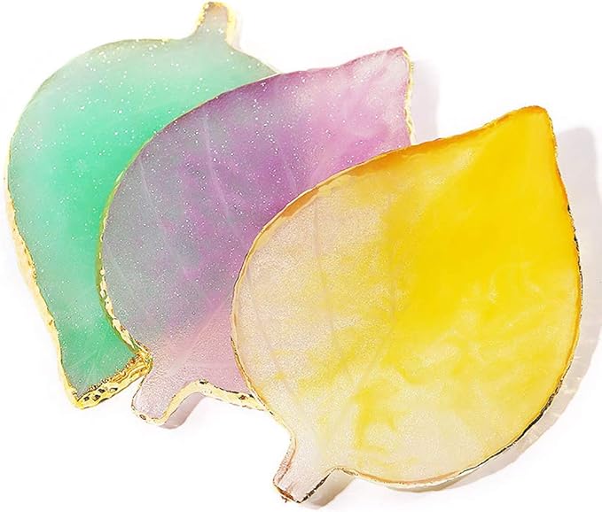 1 Pcs Leaf Resin Nail Art Palette Painting Makeup Palette Tray Cosmetic Nail Gel Polish Colors Mixing Pallet White-GlimoraGlow