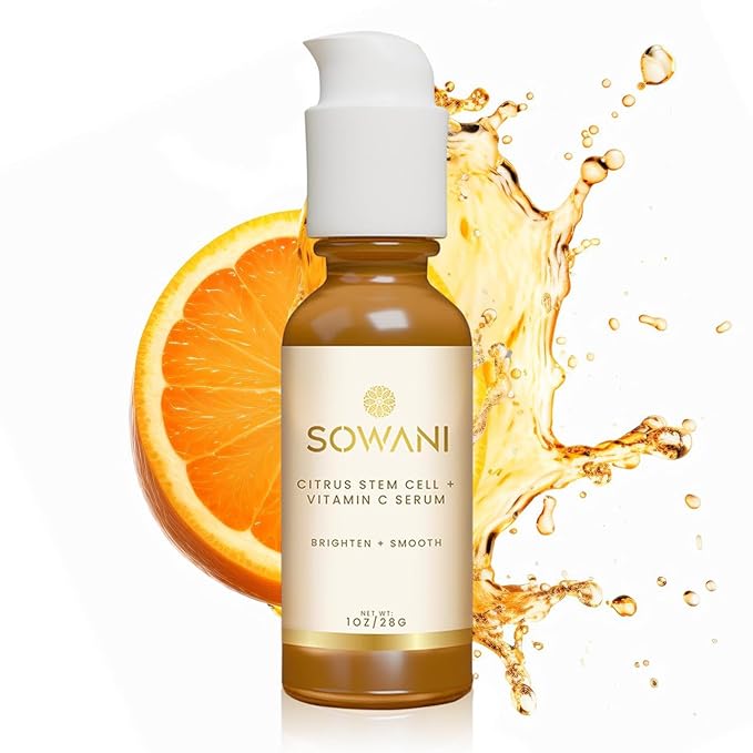 Gentle Vitamin C Serum – Brightening & Hydrating with Citrus Stem Cells and Chamomile, Safe for Rosacea & Sensitive Skin, 1oz-GlimoraGlow