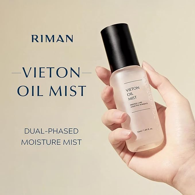 INCELLDERM Riman Vieton Oil Mist | 50ml | Bi-Phasic Hydration with Camellia Seed Oil & Seaberry Water | Korean Skincare Mist for Moisture, Balance & Radiance | Natural Facial Spritz Moisturizer-GlimoraGlow