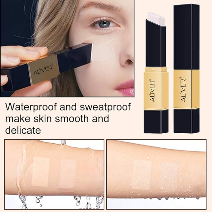 2 IN 1 Design Foundation & Brush, Face Makeup Foundation, Portable Makeup Concealers, Color Changing Foundation, Concealer Cover Concealer-GlimoraGlow