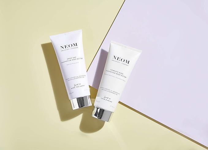 Neom- Great Day Magnesium Body Butter, 200ml | Mandarin & Wild Mint | Cream Moisturiser With Essential Oils | Nourish & Soften | Fresh & Zesty-GlimoraGlow