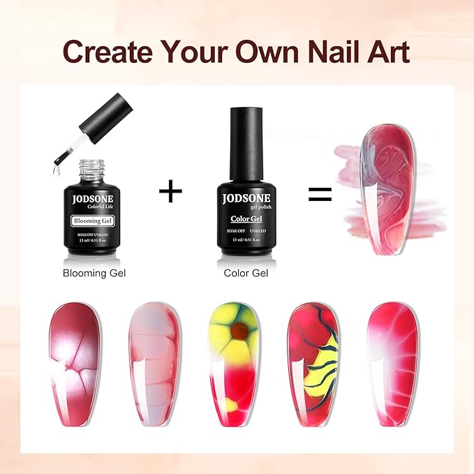 JODSONE 15 ML Blooming Gel Nail Polish Enrich Nail Life Base Coat Top Coat Solid Gel Manicure-GlimoraGlow