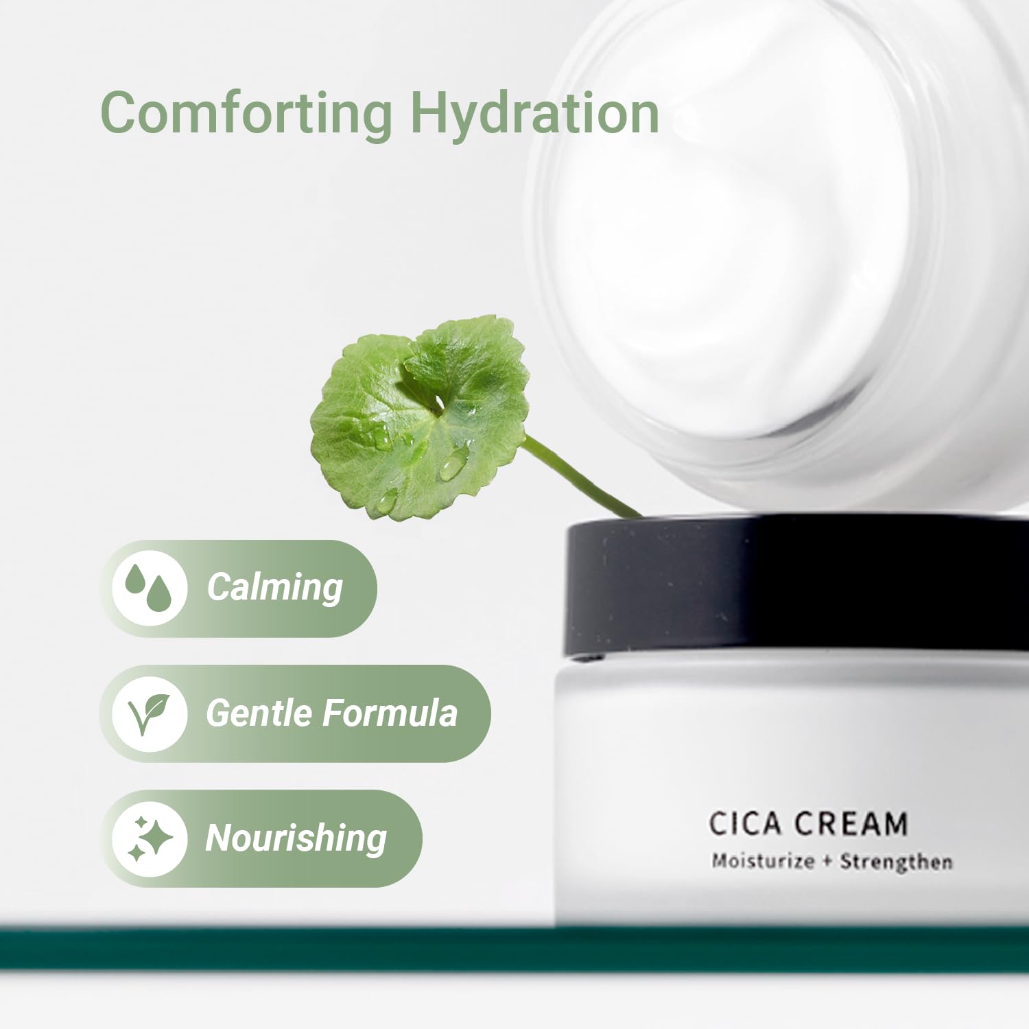 Meebak Cica Cream | Daily Repair Moisturizer with Niacinamide, Ceramide, & Retinol | Deep Hydration & Soothing | Locks in Moisture | Suitable for Sensitive Skin-GlimoraGlow