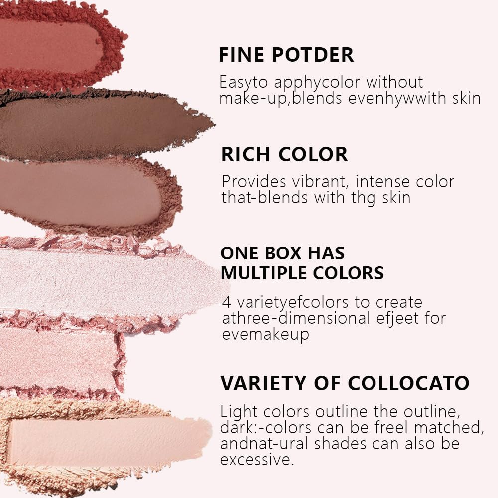 12Colors Eye Shadow Palette With Mirror and Brush,Nude Pink Brown Neutral Natural Eyeshadow Palette,Long Lasting Waterproof Travel Size Makeup Pallete-GlimoraGlow