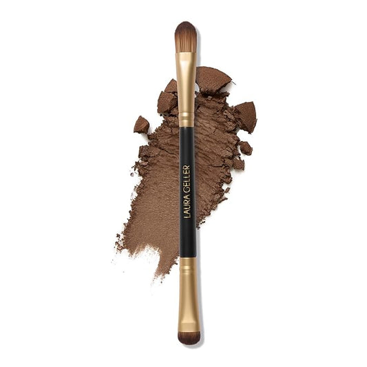 LAURA GELLER NEW YORK Dual-Ended Eyeshadow Brush - Domed Shader & Blending Brush for Baked and Pressed Eyeshadow Application - All Over Eye Makeup Brush-GlimoraGlow