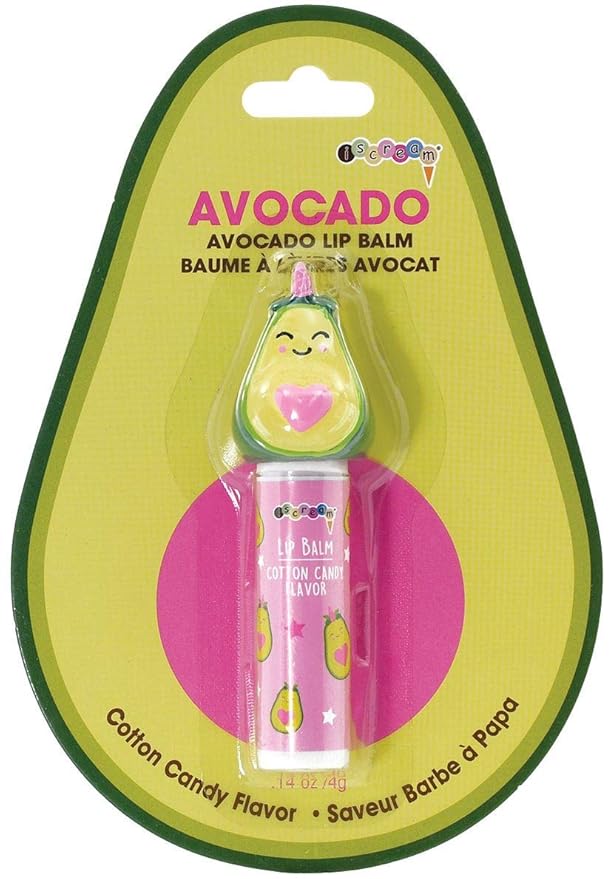 iscream Kawaii Avocado Shaped Cotton Candy Scented Lip Balm-GlimoraGlow