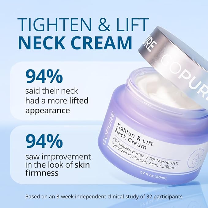 goPure Tighten and Lift Neck Cream- Clinically Tested-GlimoraGlow