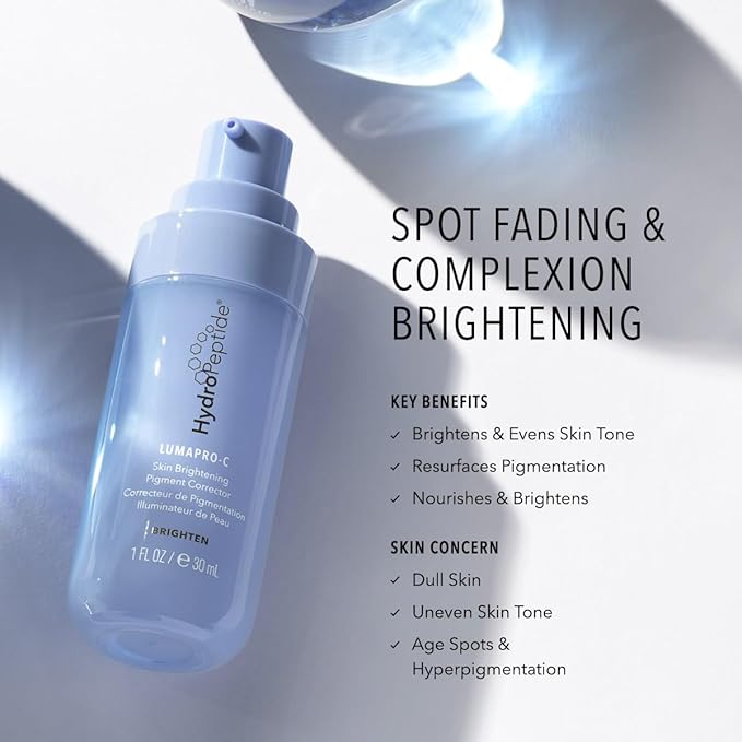 HydroPeptide LumaPro-C Face Serum, Peptide & Pigment Complexion Corrector, Nourish Skin, 1 Ounce-GlimoraGlow