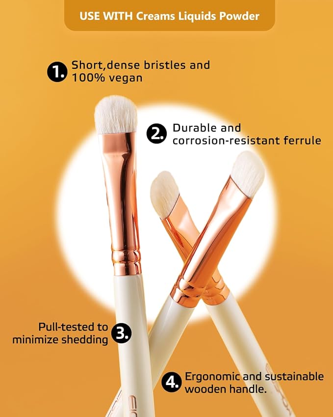 Eyeshadow Brush, EIGSHOWBEAUTY Professional Eye Shadow Brush with Saikoho Goat Hair, Premium Eye Makeup Brush For Blending, Smudging, Shading (E831)-GlimoraGlow