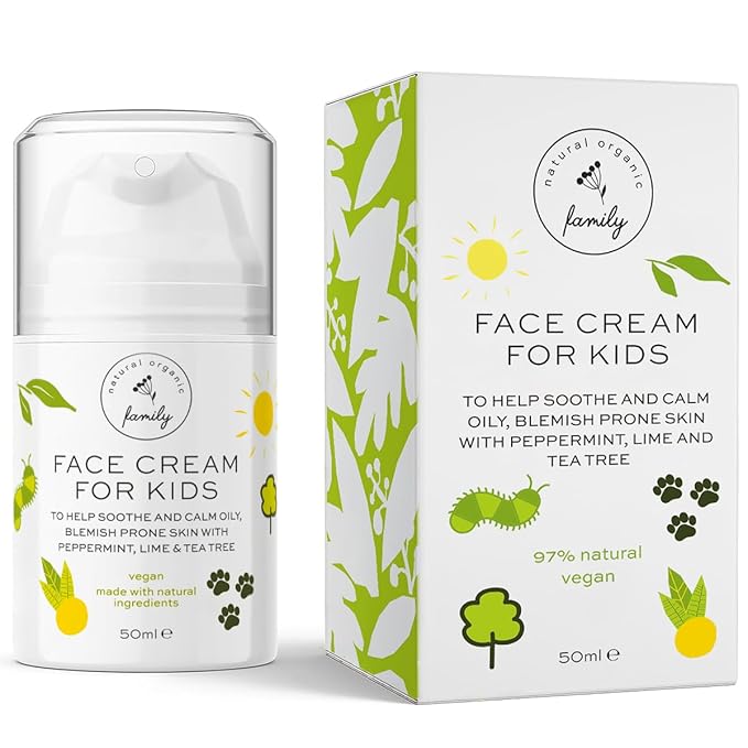 Face Moisturizer with Hyaluronic Acid Face Cream for Kids - Facial Cream & Gentle Moisturizer with Strawberry Extract & Vitamin E - Daily Facial Cream Moisturizer for Dry & Sensitive Skin 50ml-GlimoraGlow