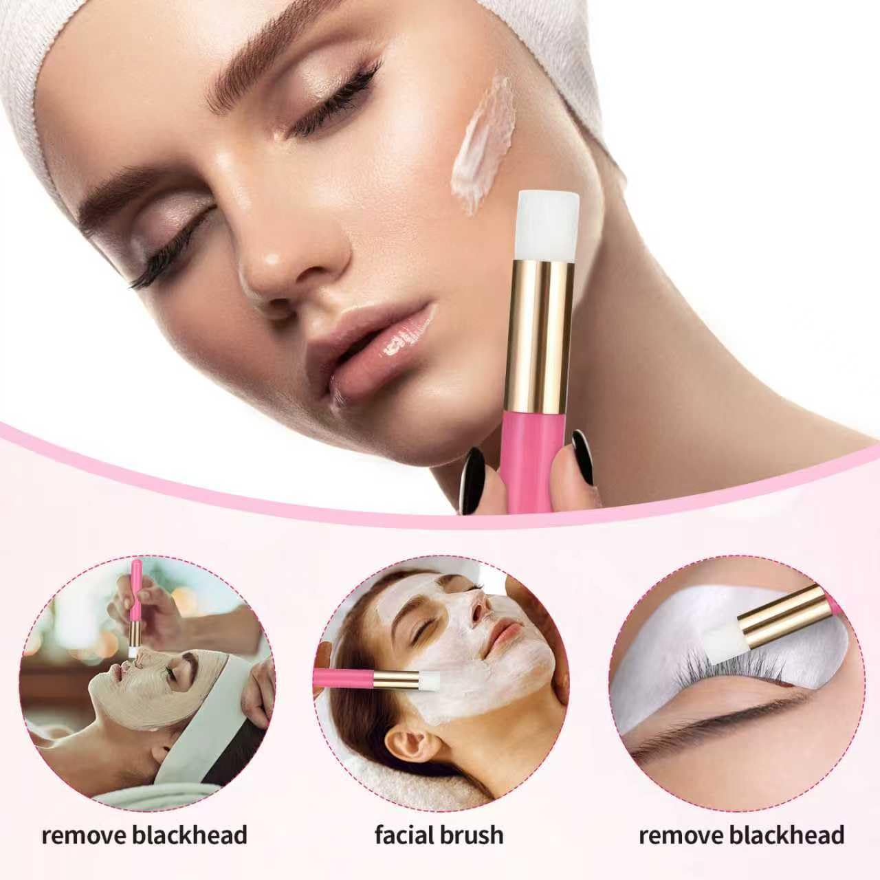 50 Pcs Lash Shampoo Bottle Brushes Set 10 Empty Foam Pump Dispensers 10 Label Stickers 10 Mascara Wands Tubes 10 Cleansing Brush 10 Bag for Eyelash Extensions Aftercare(Rose Red)-GlimoraGlow