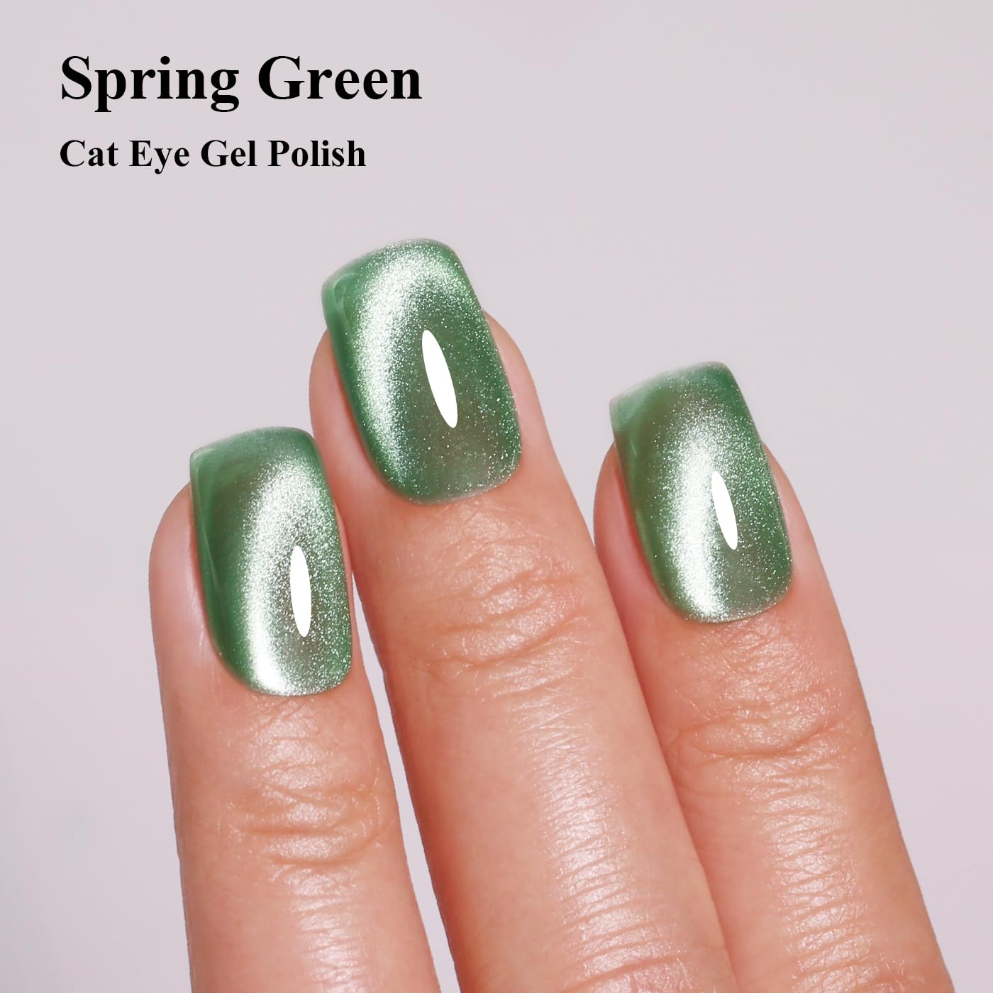 Imtiti Cat Eye Gel Nail Polish, Spring Green Holographic Magnetic Crystal Nail Gel Polish With Magnet Glittery Galaxy Spring Summer Kit Soak Off UV Led 10ML-GlimoraGlow