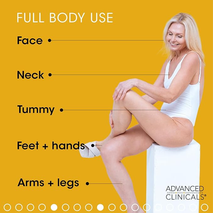 Advanced Clinicals Retinol Cream + Hyaluronic Acid Lotion Face & Body Skin Care. Anti Aging Dry Skin Rescue Creams Reduce Appearance Of Wrinkles, Fine Lines, & Sagging Skin, 16 Oz (Pack of 2)-GlimoraGlow