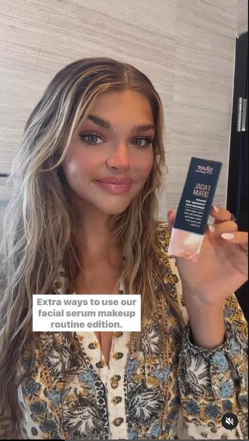 Silver Biotics Anti-aging Colloidal Nano-Silver Facial Serum Gel | Great For Blemishes, Scars & More All Natural Face Care | 20 PPM Silversol + 2% Hyaluronic Acid | 1 fl oz-GlimoraGlow