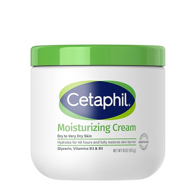 Cetaphil Face & Body Moisturizer, Hydrating Moisturizing Cream for Dry to Very Dry, Sensitive Skin, NEW 16 oz, Fragrance Free, Non-Comedogenic, Non-Greasy-GlimoraGlow