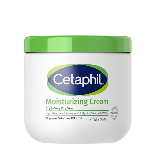 Cetaphil Face & Body Moisturizer, Hydrating Moisturizing Cream for Dry to Very Dry, Sensitive Skin, NEW 16 oz, Fragrance Free, Non-Comedogenic, Non-Greasy-GlimoraGlow