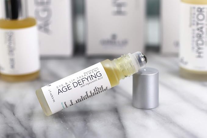Airelle Age-Defying Eye and Lip Treatment | Anti Aging, Helps Reduce Wrinkles, Fine Lines | Dermatologist Recommended | Hyaluronic Acid, Berrimatrix | Natural Ingredients | .3 Fl Oz-GlimoraGlow