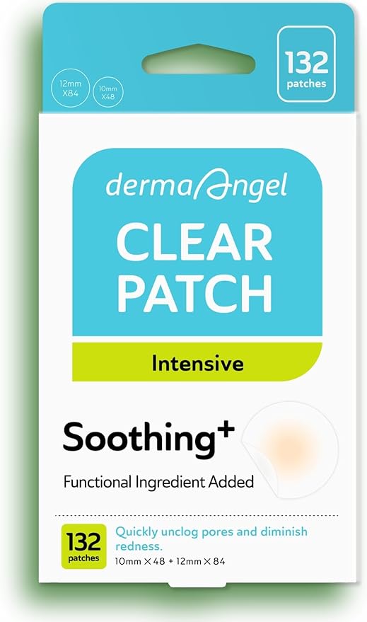 Invisible Salicylic Acid Pimple Patches for Face - Redness Reducing Hydrocolloid Acne Patches, Clear Pimple & Zit Patches for Blind Pimples - 132 Count 2 Sizes Soothing Plus (Clear Patch)-GlimoraGlow