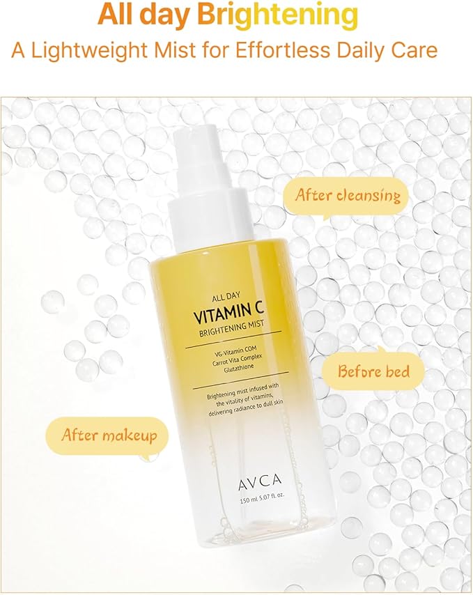 AVCA Vitamin C Face Mist – Hydrating & Brightening Spray for Glowing Skin (5.07oz)-GlimoraGlow