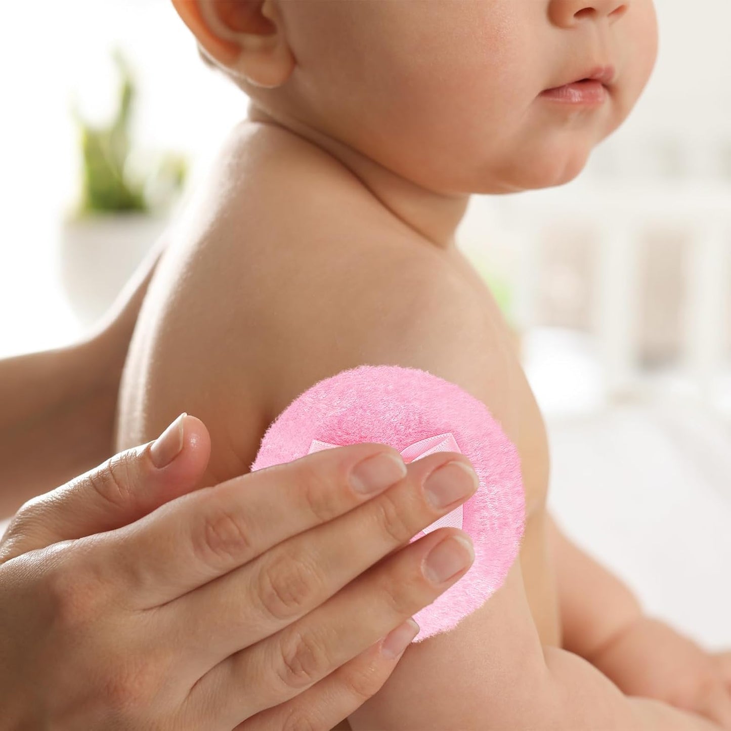 Large Body Powder Puffs and Containers, Crystal Clear Powder Container with Soft Power Puffs, Reusable Dusting Powder Case with Washable Velvet Face Body Glitter Puffs Wet and Dry Makeup-GlimoraGlow