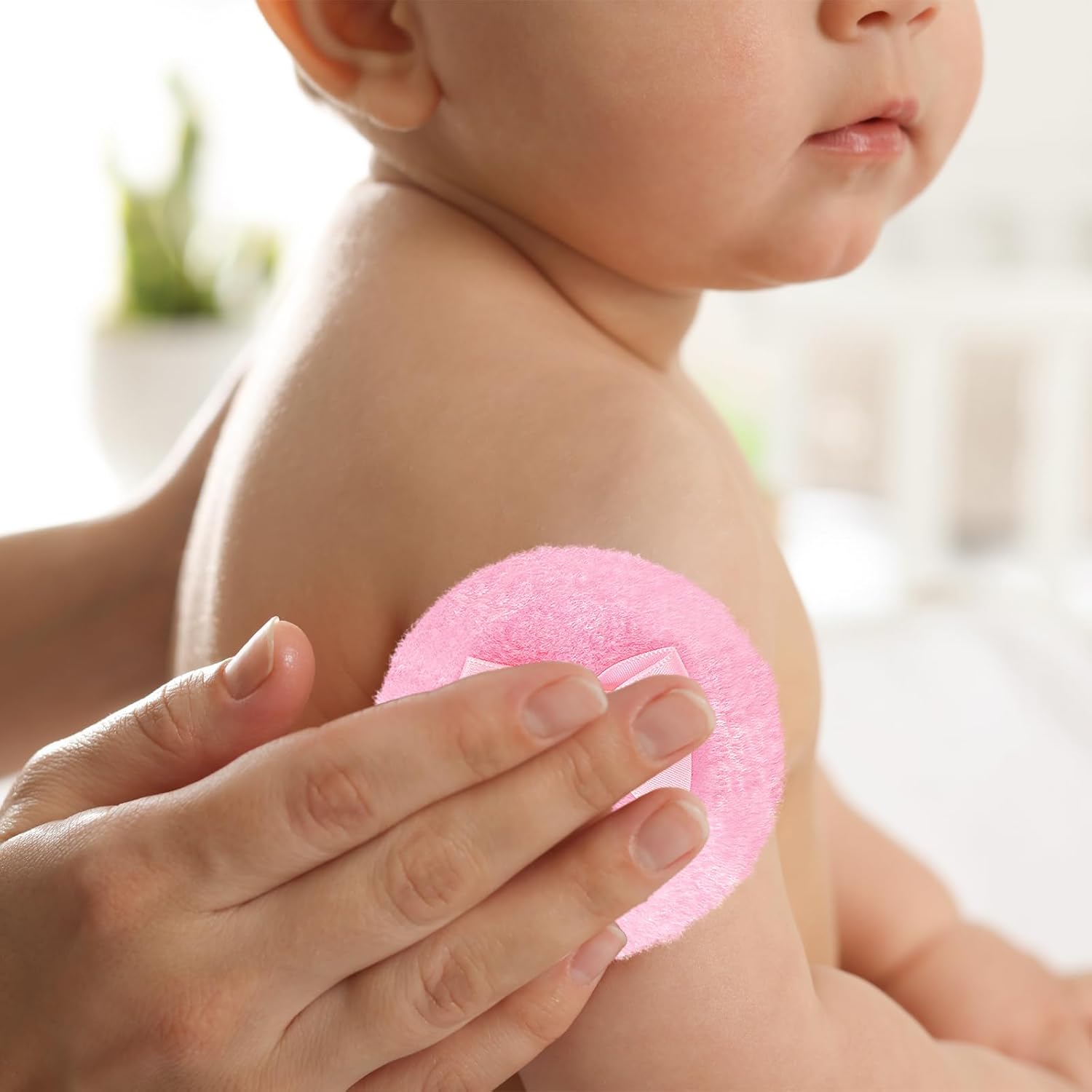 Large Body Powder Puffs and Containers, Crystal Clear Powder Container with Soft Power Puffs, Reusable Dusting Powder Case with Washable Velvet Face Body Glitter Puffs Wet and Dry Makeup-GlimoraGlow