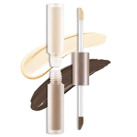 2 in 1 Bronzer and Highlighter Stick,Non-greasy & Non-drying Contour Pencil,Easy to Create a Natural Shimmery Finishing,Long Lasting & Waterproof Face Brighten Make up Pen-GlimoraGlow