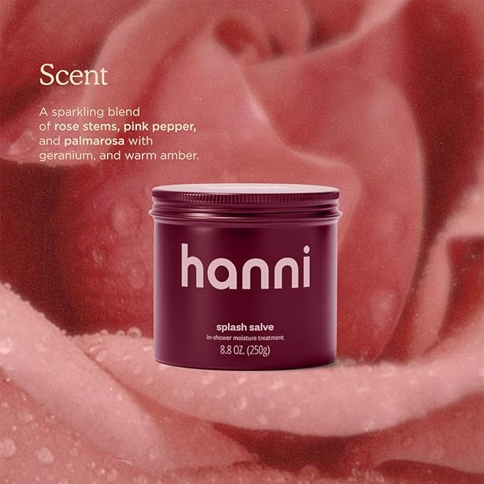 HANNI Splash Salve Body Mask, In-Shower Moisturizer with Coconut, Jojoba, Shea Butter & Glycerin, Deep Conditioning for All Skin Types, 250 mL / 8.8 oz-GlimoraGlow