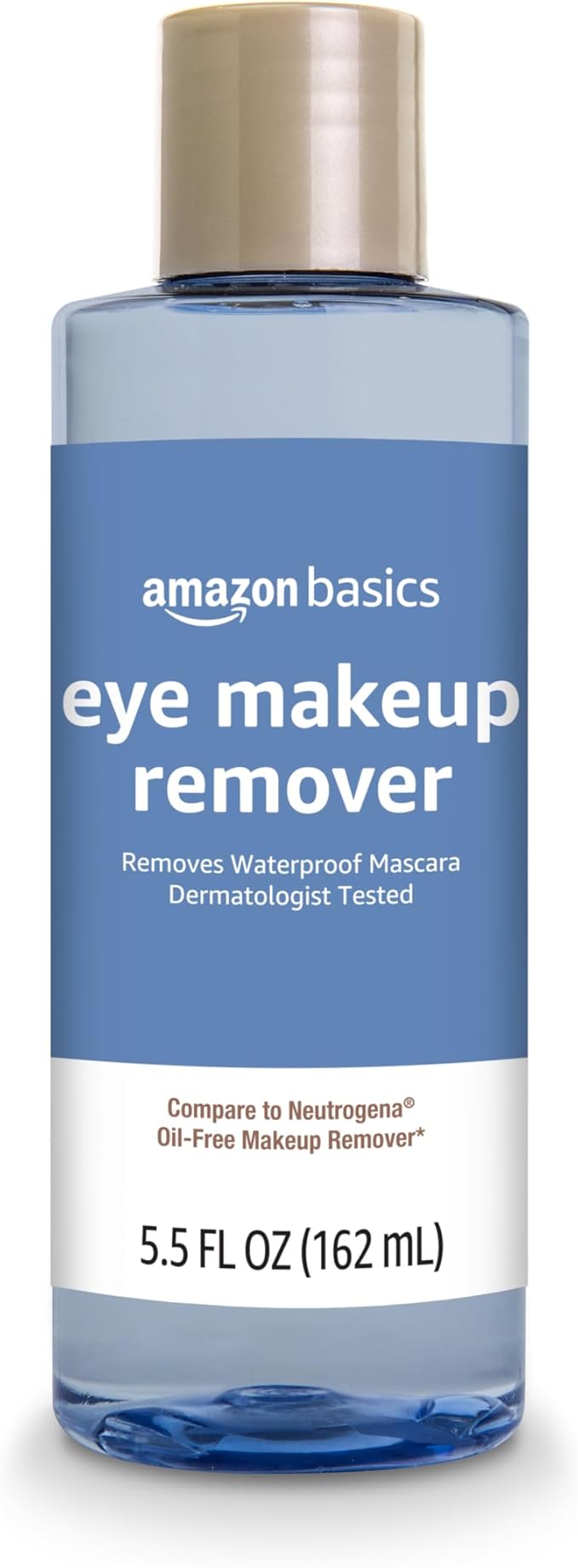 Amazon Brand - Solimo Eye Makeup Remover, Removes Waterproof Mascara, Dermatologist Tested, 5.5 Fluid Ounce-GlimoraGlow
