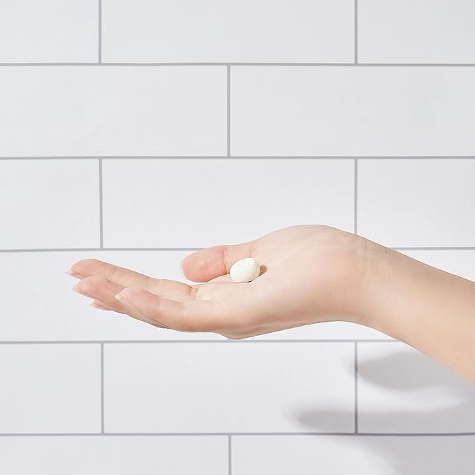 Daily 3 in 1 Facial Cleanser, Exfoliator and Wash-off Mask, Vegan, Cruelty Free, Plastic Free, Travel Friendly, 1 Month Supply Refill (60 Tablets) (Calming)-GlimoraGlow