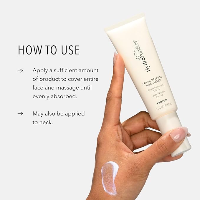 HydroPeptide Solar Defense Face Sunscreen, SPF 50 Broad Spectrum, Non-Tinted, Moisturizer & Antioxidant Rich, 1.7 Ounce-GlimoraGlow