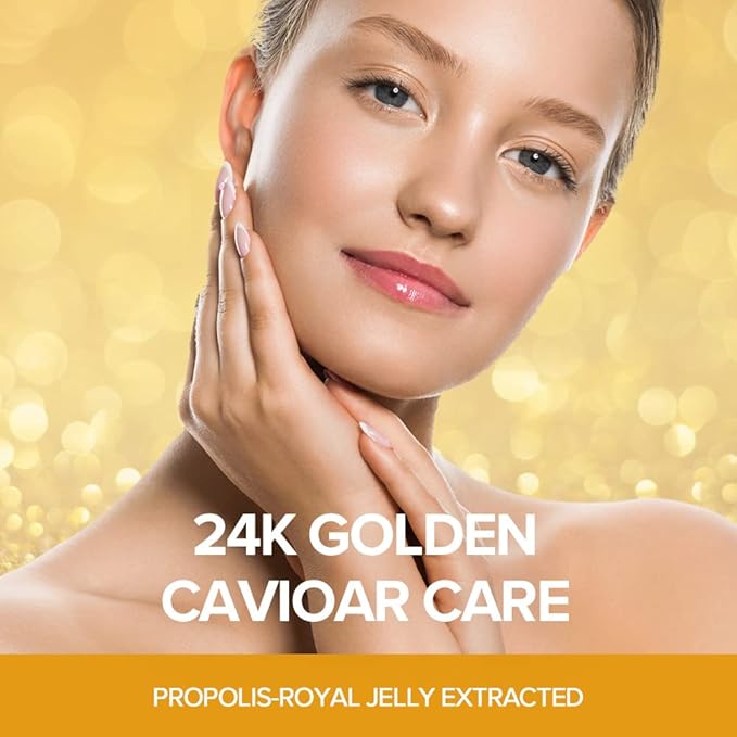 JMsolution Active Golden Caviar Nourishing Mask - Korean Skincare Facial Mask-Cavior extracted - collagen essense- 10 sheets for all skin type-GlimoraGlow