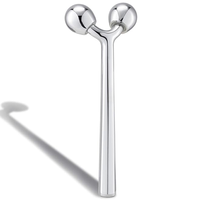 Tekson Faical Roller Massager, 3D Metal Face Massage Tool for Reduce Puffiness, Remove Eye Wrinkles, Face Lift, Increase Firmness, Anti-Aging, Skin Tightening (Zinc Alloy)-GlimoraGlow