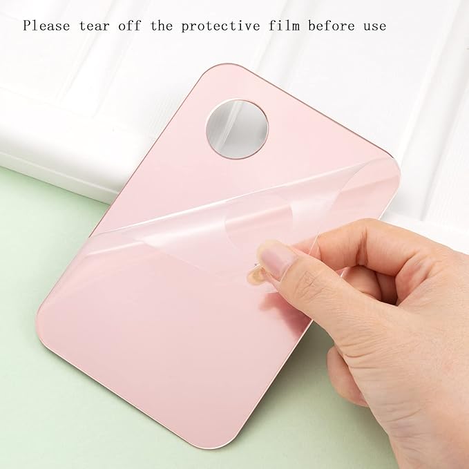 2 Pack Makeup Palette with Spatula,Acrylic Cosmetic Nail-art Artist Mixing Palette for Mixing Foundation Nail Art Eye Shadow Palette-GlimoraGlow