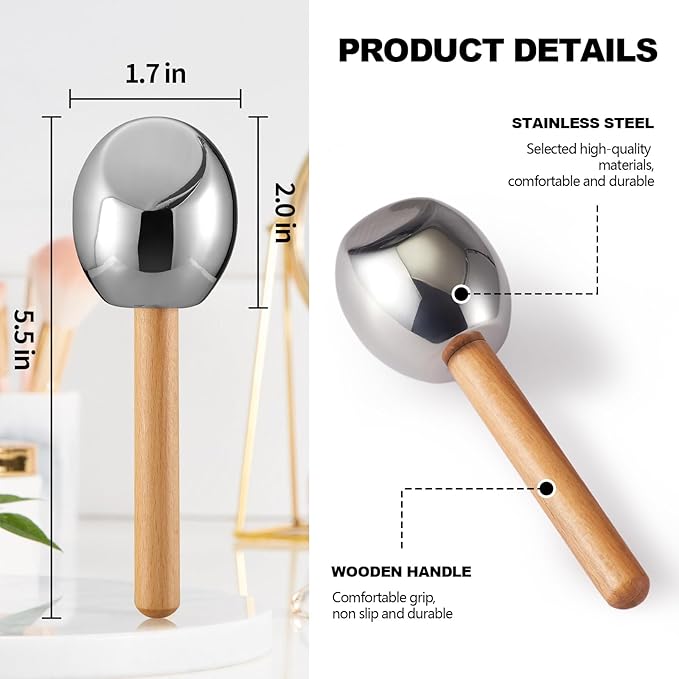 Ice Globes-Facial Skin Care Tools for Women,Ice Globes for Face-Unbreakable Steel Cooling Roller,Cryo Sticks for Face -Tighten Skin and Reduce Puffiness-GlimoraGlow