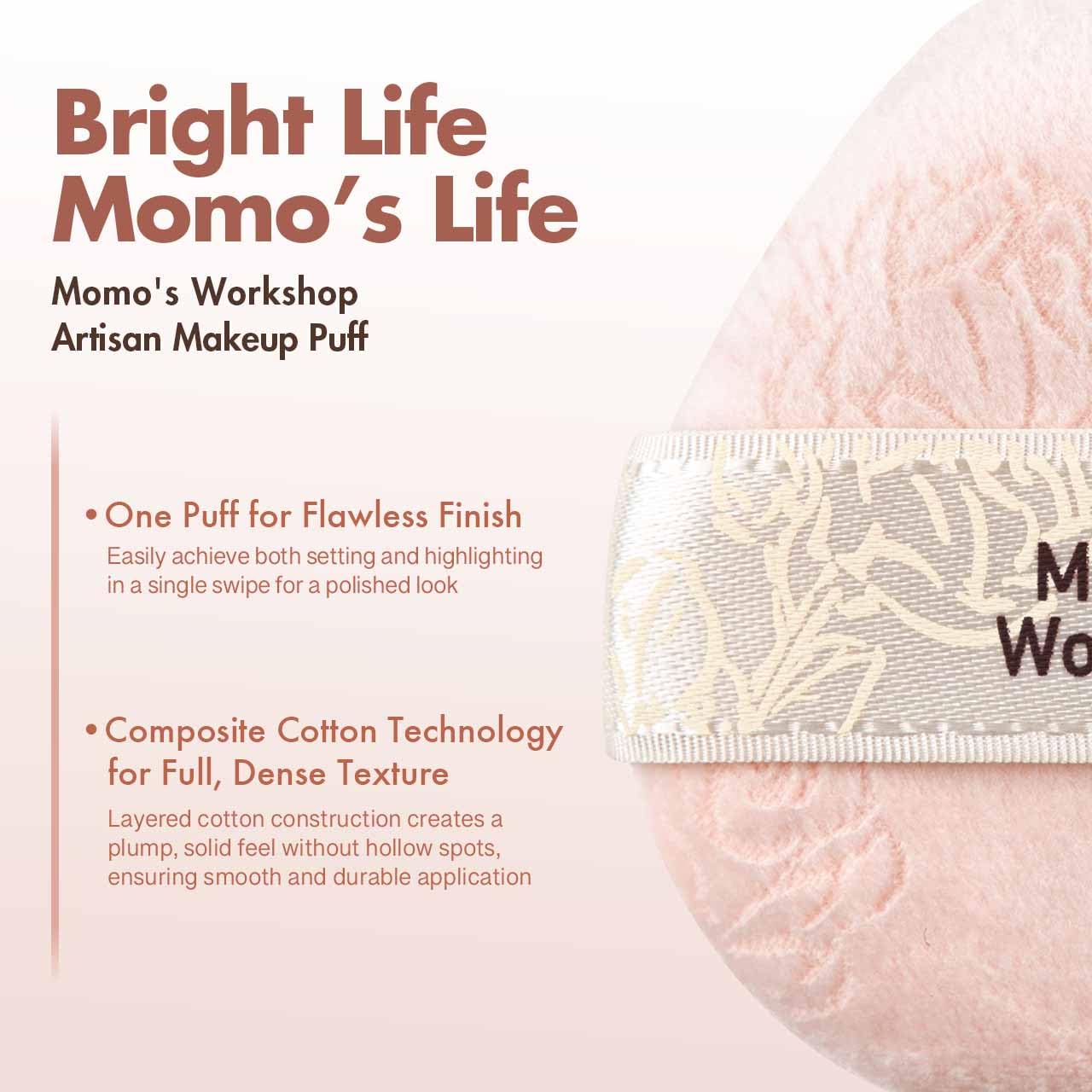 Pink Velvet Powder Puffs, Laser-Cut Rose Design, Dual-Sided, Travel Size & Wide M Size for Pressed Powder, Blush & Contour,5pcs Plush Puffs & Storage Case-GlimoraGlow